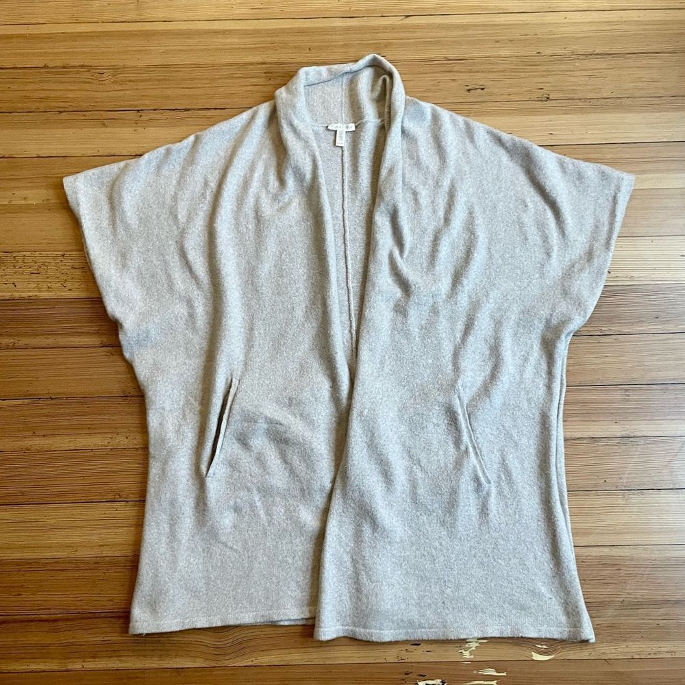 Eileen Fisher open front, side slit sweater. Size S/M.